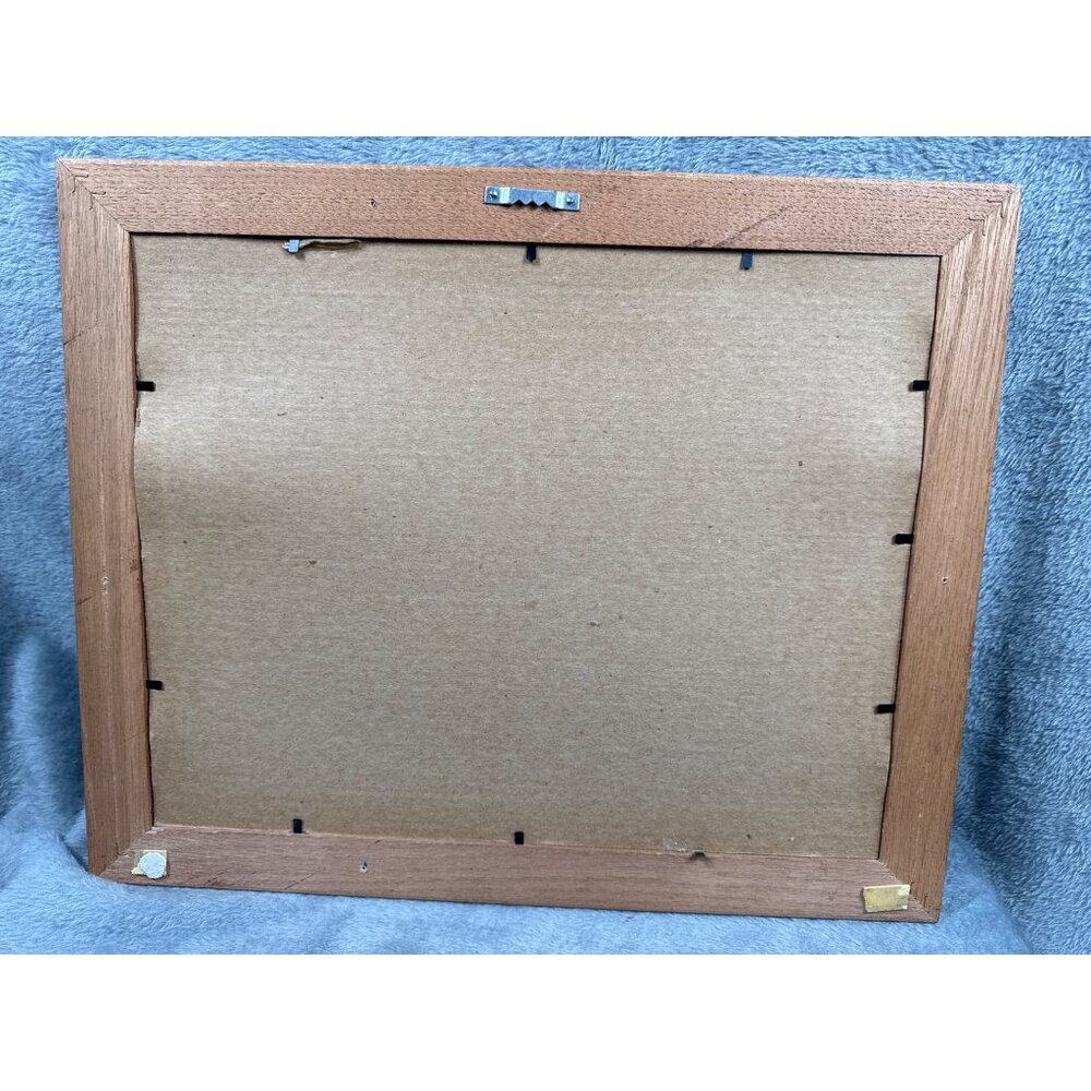 Framed Charles H. Overly Studio Print Of Jamestown Glasshouse Virginia In Wooden - Picture 7 of 7